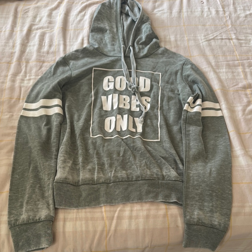 Good Vibes Only Athletic Hoodie - Green